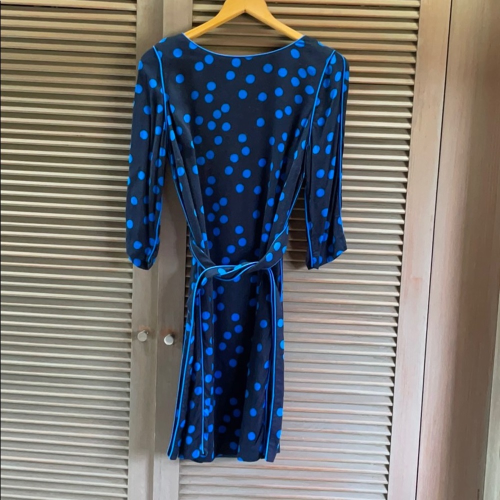 Boden blue polka dot dress